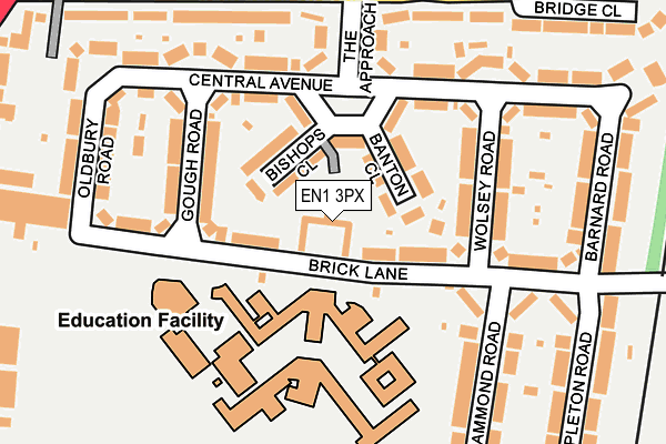EN1 3PX map - OS OpenMap – Local (Ordnance Survey)