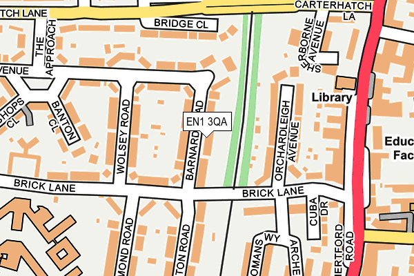 EN1 3QA map - OS OpenMap – Local (Ordnance Survey)
