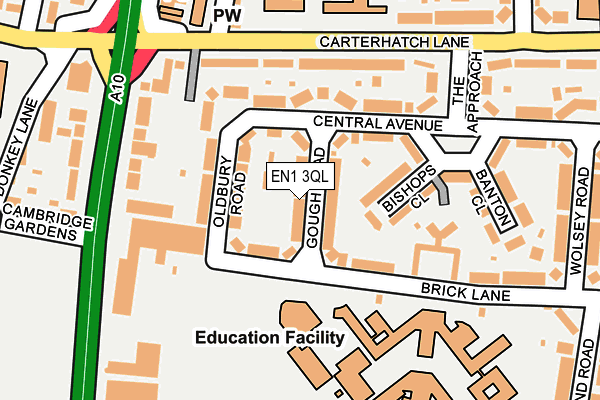 EN1 3QL map - OS OpenMap – Local (Ordnance Survey)