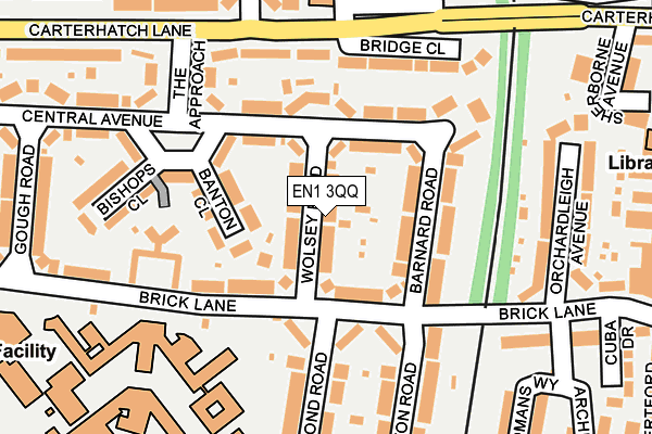 EN1 3QQ map - OS OpenMap – Local (Ordnance Survey)