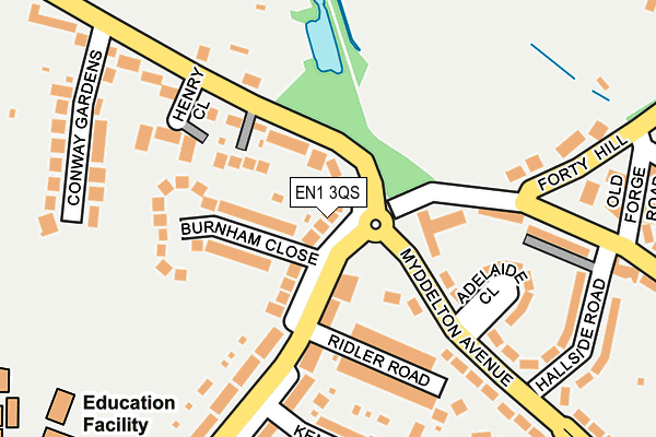 EN1 3QS map - OS OpenMap – Local (Ordnance Survey)