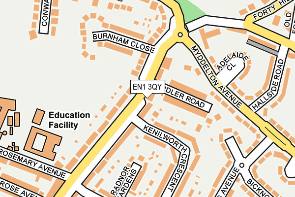 EN1 3QY map - OS OpenMap – Local (Ordnance Survey)