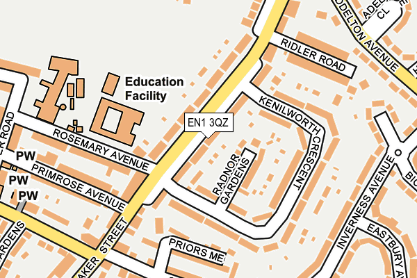 EN1 3QZ map - OS OpenMap – Local (Ordnance Survey)