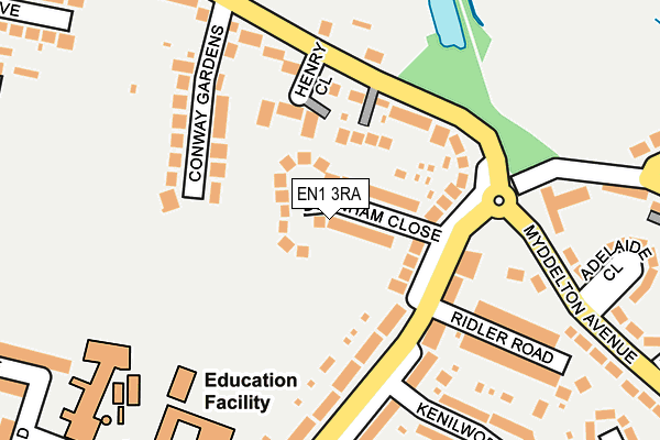 EN1 3RA map - OS OpenMap – Local (Ordnance Survey)