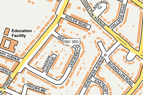EN1 3RG map - OS OpenMap – Local (Ordnance Survey)