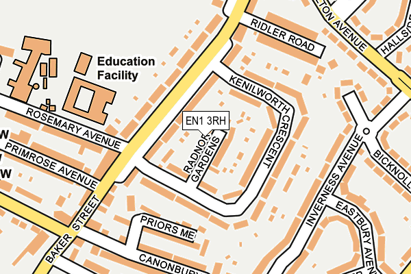 EN1 3RH map - OS OpenMap – Local (Ordnance Survey)