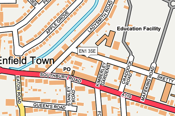 EN1 3SE map - OS OpenMap – Local (Ordnance Survey)