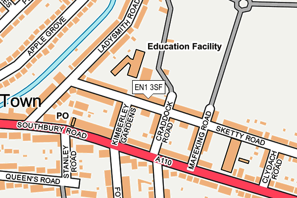 EN1 3SF map - OS OpenMap – Local (Ordnance Survey)