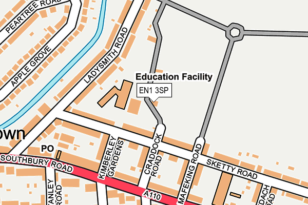 EN1 3SP map - OS OpenMap – Local (Ordnance Survey)