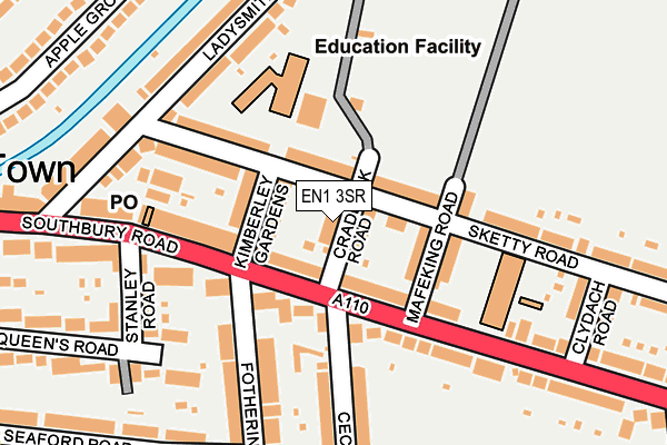 EN1 3SR map - OS OpenMap – Local (Ordnance Survey)
