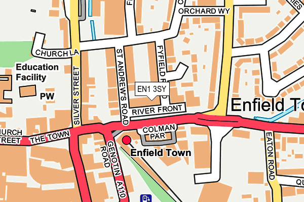 EN1 3SY map - OS OpenMap – Local (Ordnance Survey)