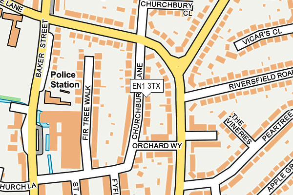 EN1 3TX map - OS OpenMap – Local (Ordnance Survey)