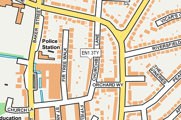 EN1 3TY map - OS OpenMap – Local (Ordnance Survey)