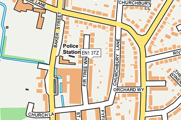 EN1 3TZ map - OS OpenMap – Local (Ordnance Survey)