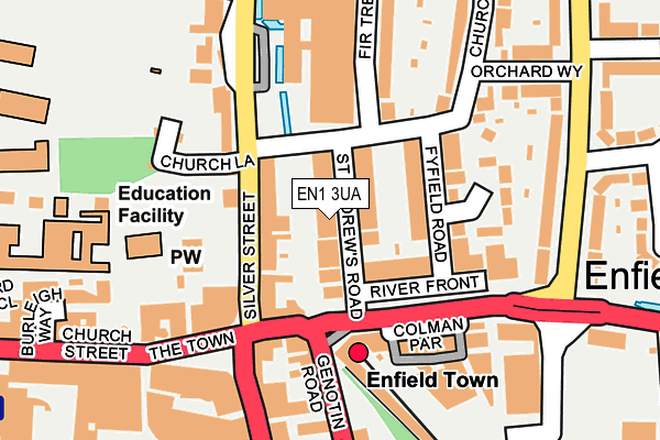 EN1 3UA map - OS OpenMap – Local (Ordnance Survey)