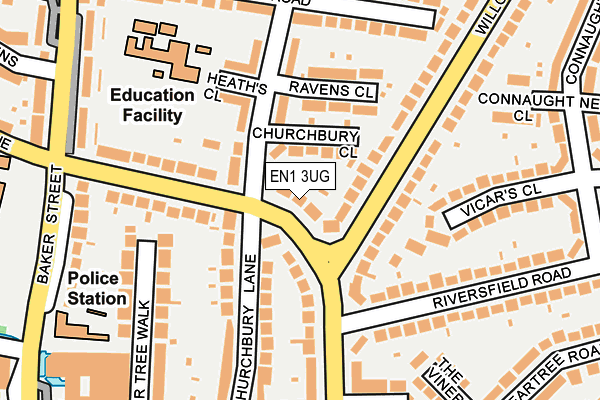 EN1 3UG map - OS OpenMap – Local (Ordnance Survey)