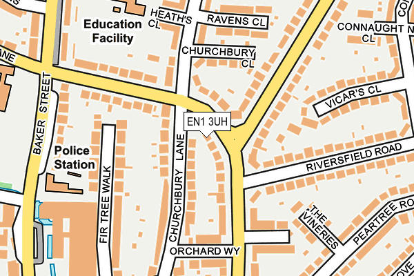 EN1 3UH map - OS OpenMap – Local (Ordnance Survey)