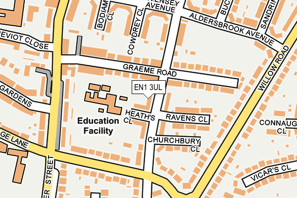 EN1 3UL map - OS OpenMap – Local (Ordnance Survey)