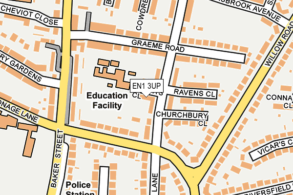EN1 3UP map - OS OpenMap – Local (Ordnance Survey)