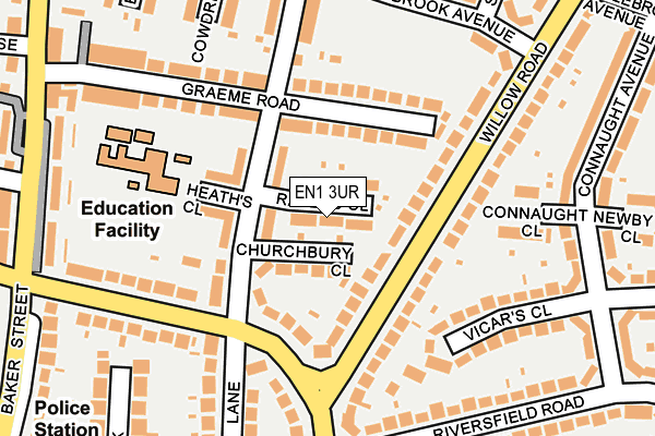 EN1 3UR map - OS OpenMap – Local (Ordnance Survey)