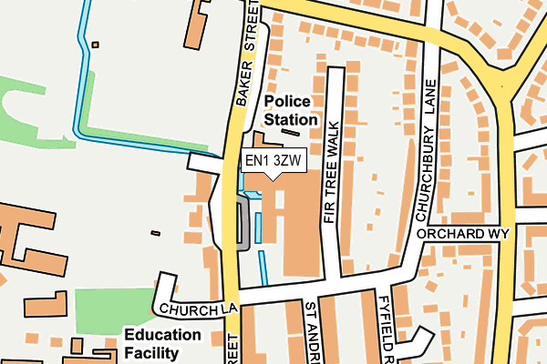 EN1 3ZW map - OS OpenMap – Local (Ordnance Survey)