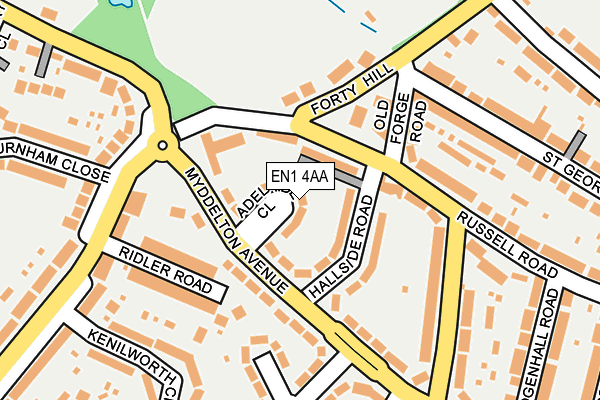 EN1 4AA map - OS OpenMap – Local (Ordnance Survey)