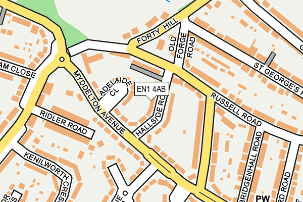 EN1 4AB map - OS OpenMap – Local (Ordnance Survey)