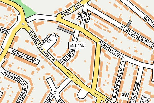EN1 4AD map - OS OpenMap – Local (Ordnance Survey)