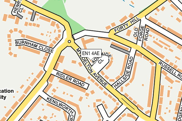 EN1 4AE map - OS OpenMap – Local (Ordnance Survey)