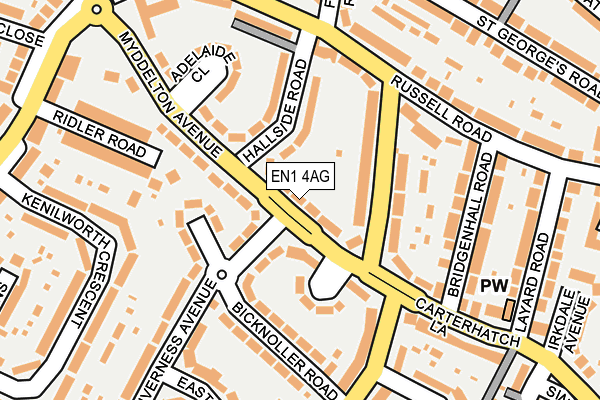 EN1 4AG map - OS OpenMap – Local (Ordnance Survey)