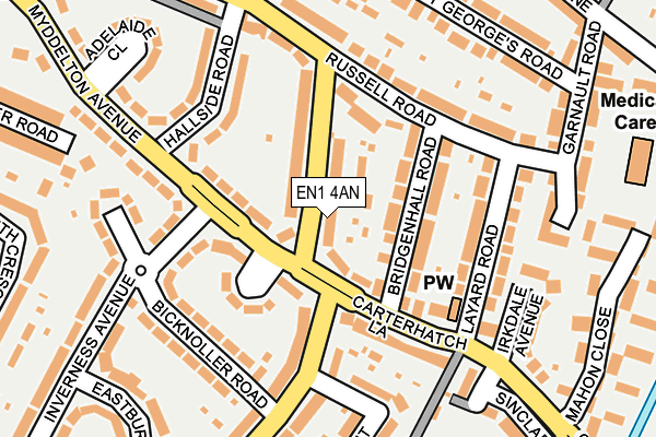 EN1 4AN map - OS OpenMap – Local (Ordnance Survey)