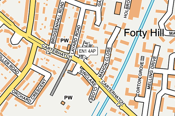 EN1 4AP map - OS OpenMap – Local (Ordnance Survey)