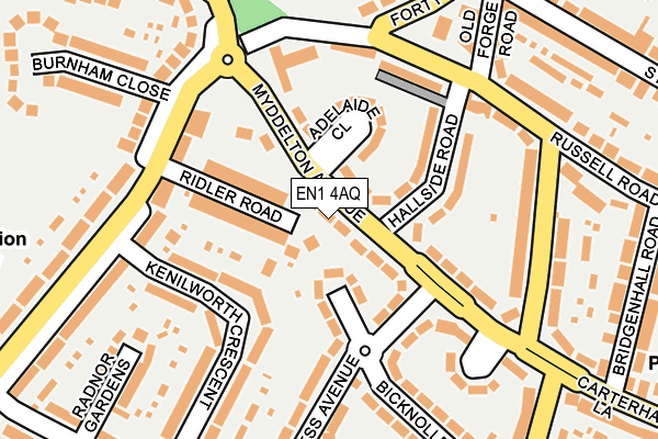 EN1 4AQ map - OS OpenMap – Local (Ordnance Survey)