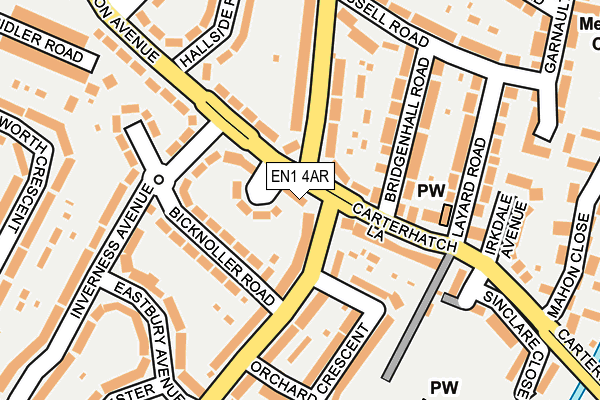 EN1 4AR map - OS OpenMap – Local (Ordnance Survey)
