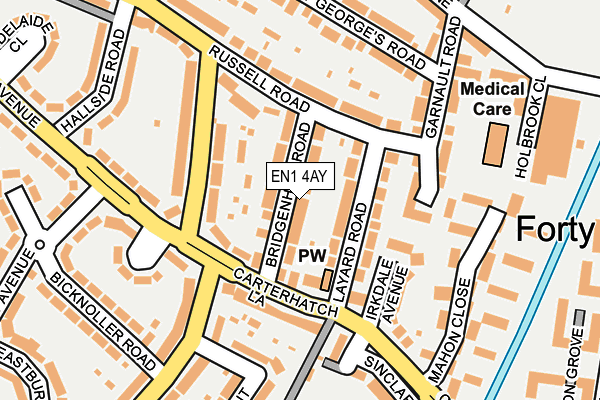 EN1 4AY map - OS OpenMap – Local (Ordnance Survey)