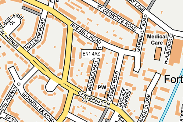 EN1 4AZ map - OS OpenMap – Local (Ordnance Survey)