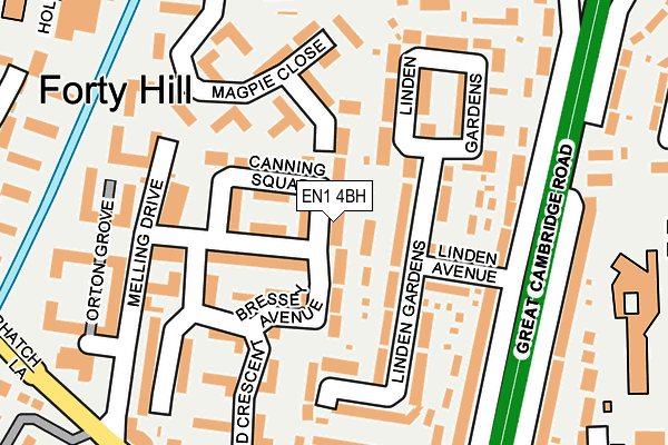 EN1 4BH map - OS OpenMap – Local (Ordnance Survey)