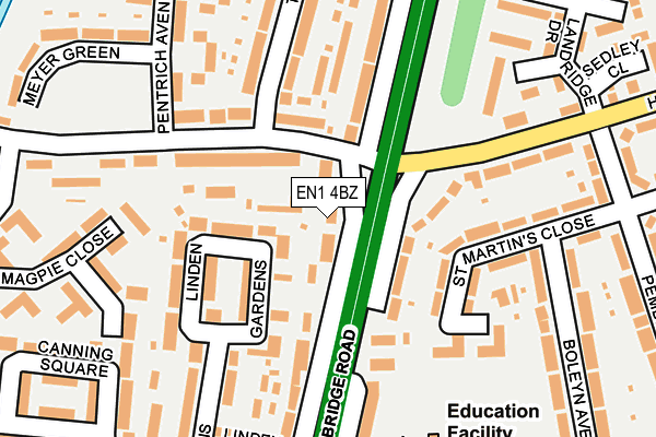 EN1 4BZ map - OS OpenMap – Local (Ordnance Survey)