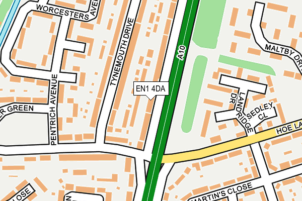EN1 4DA map - OS OpenMap – Local (Ordnance Survey)