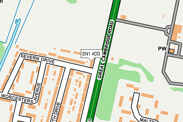 EN1 4DD map - OS OpenMap – Local (Ordnance Survey)