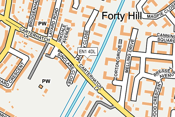 EN1 4DL map - OS OpenMap – Local (Ordnance Survey)