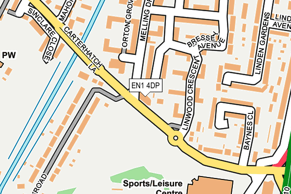 EN1 4DP map - OS OpenMap – Local (Ordnance Survey)