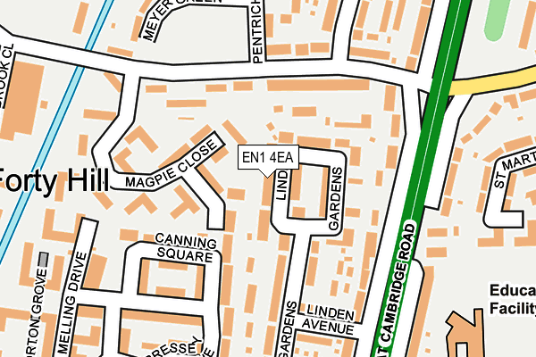 EN1 4EA map - OS OpenMap – Local (Ordnance Survey)