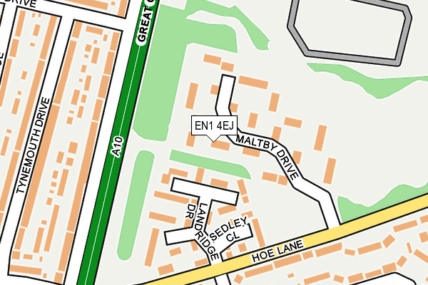 EN1 4EJ map - OS OpenMap – Local (Ordnance Survey)