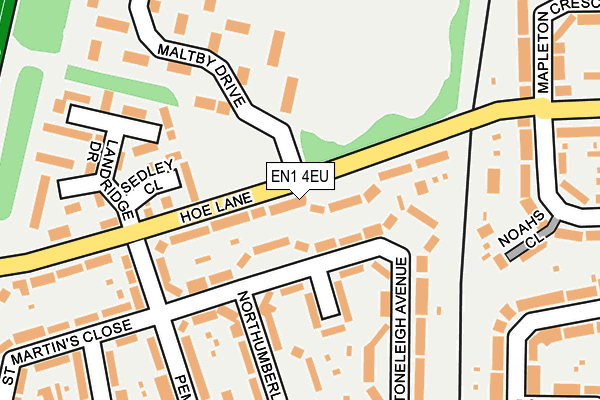 EN1 4EU map - OS OpenMap – Local (Ordnance Survey)