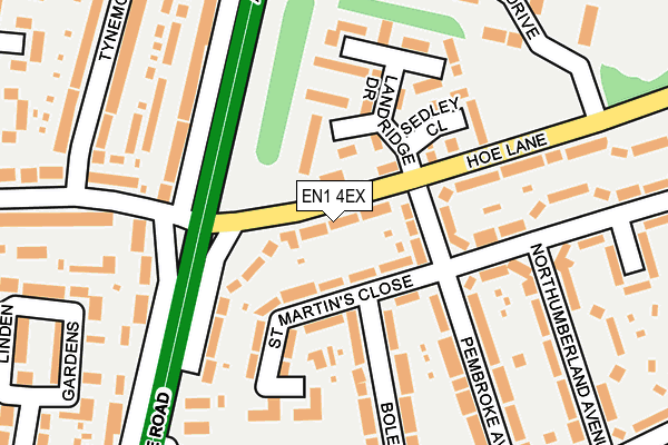 EN1 4EX map - OS OpenMap – Local (Ordnance Survey)