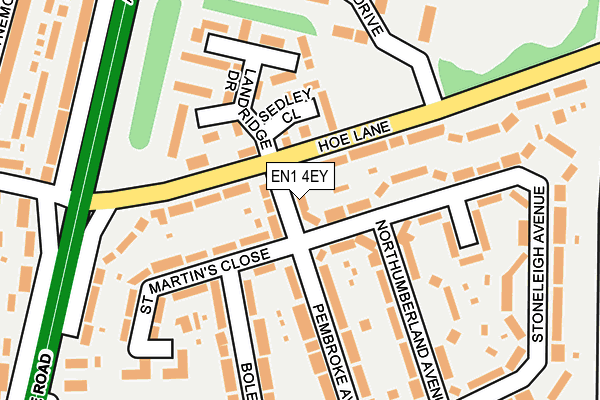 EN1 4EY map - OS OpenMap – Local (Ordnance Survey)