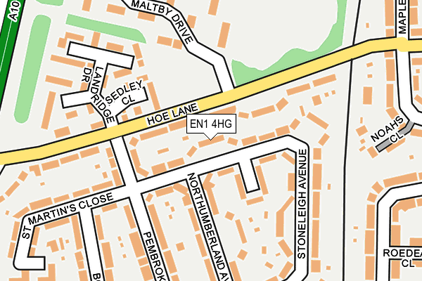 EN1 4HG map - OS OpenMap – Local (Ordnance Survey)