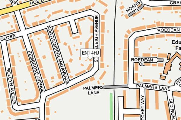EN1 4HJ map - OS OpenMap – Local (Ordnance Survey)