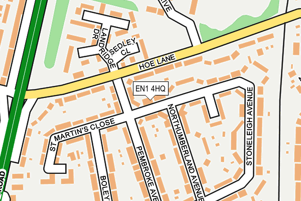 EN1 4HQ map - OS OpenMap – Local (Ordnance Survey)